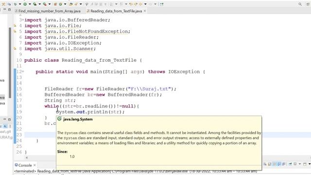 Read Data from a Text file using java смотреть онлайн