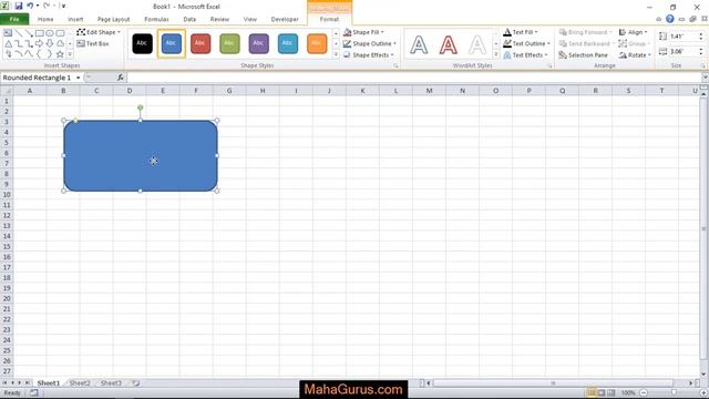 How to Insert Rectangle in Excel- Rectangle Shape in Excel Tutorial смотреть онлайн