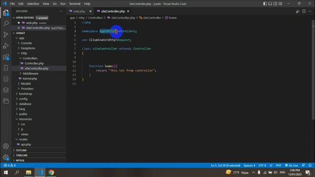 6. Laravel Basic Routing with Controller and View смотреть онлайн