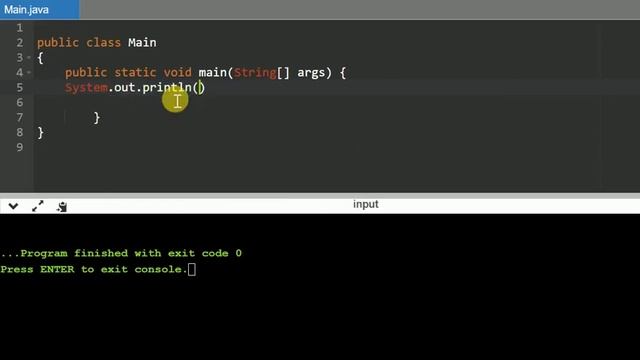 Printing Message in Java смотреть онлайн
