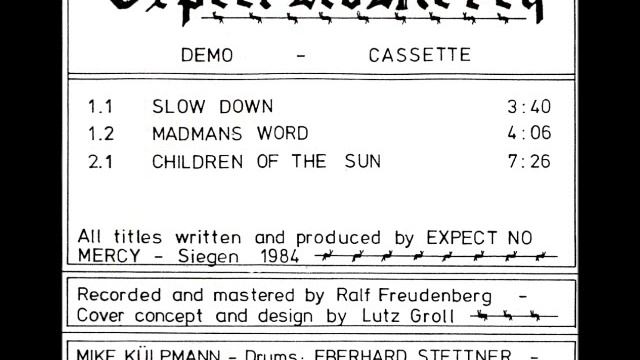 Expect No Mercy (Ger) - Slow Down [Demo '84]