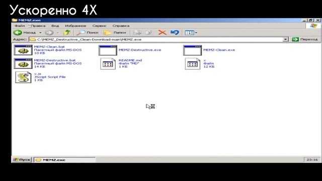 Запуск вируса MEMZ на Windows XP через Bochs смотреть онлайн