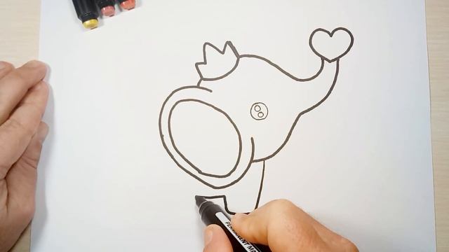 How to Draw Cute Elephant,Drawing Animal ? смотреть онлайн