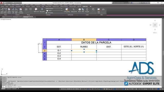 Tabla de Rumbos, Distancias y Coordenadas en AutoCAD 2018 смотреть онлайн