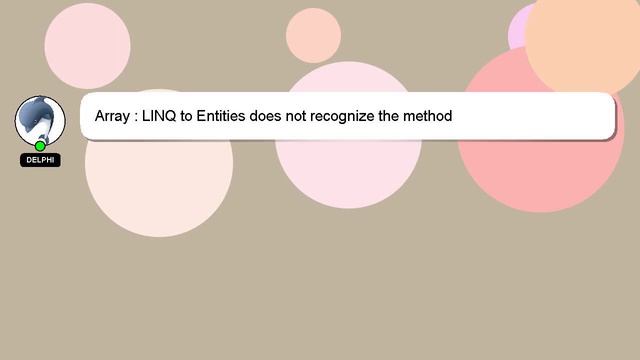 Array : LINQ to Entities does not recognize the method 'Newtonsoft.Json.Linq.JToken get_Item(System смотреть онлайн