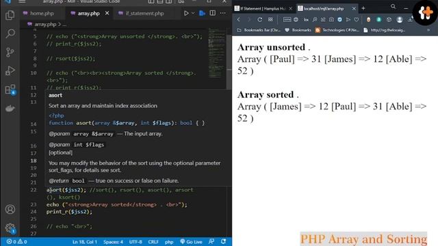 PHP Arrays & Sort Functions Pt 2 смотреть онлайн