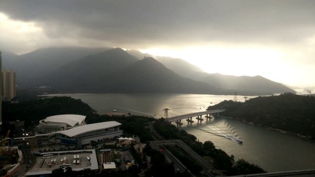 View from Seaview crescent, tung chung, HongKong. смотреть онлайн