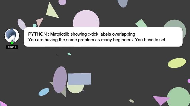 PYTHON : Matplotlib showing x-tick labels overlapping смотреть онлайн