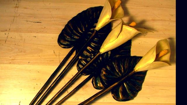 Кованые цветы КАЛЛЫ из металла ковка цветов пример дизайна смотреть онлайн