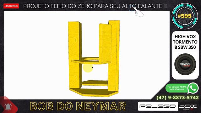 #595 BOB DO NEYMAR PAPA JBL 1 X 8" TORMENTO SBW 350W 4 X 3,5" JBL W508 PROJETO PELEGO BOX смотреть онлайн