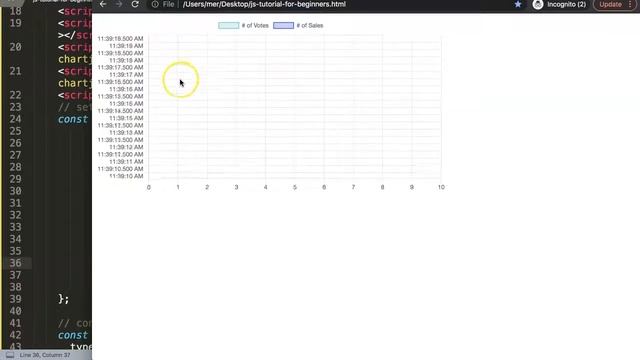 5 Line chart vertical streaming in Chart JS | Chartjs Plugin Streaming Series смотреть онлайн