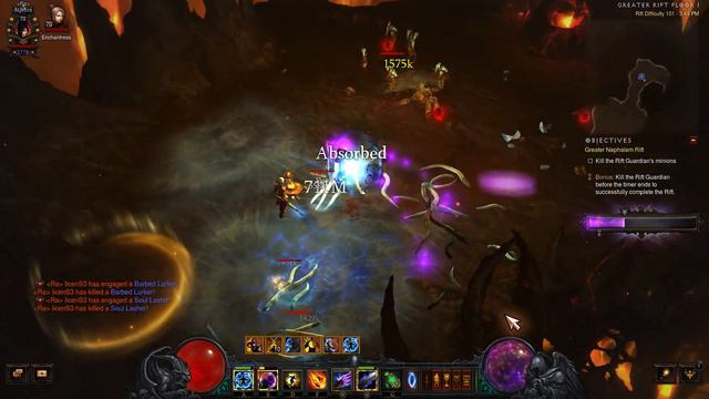 Diablo 3, PreSeason 27, 3:46pm: Wizard, Tal Rasha(Comet), Black Hole, Pg 2778. GR 101. Lab work. смотреть онлайн