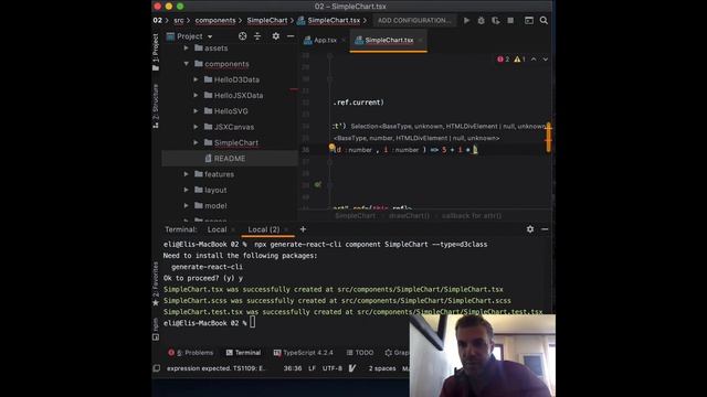 Integrating d3.js with React - Your first chart - Simple bar chart смотреть онлайн