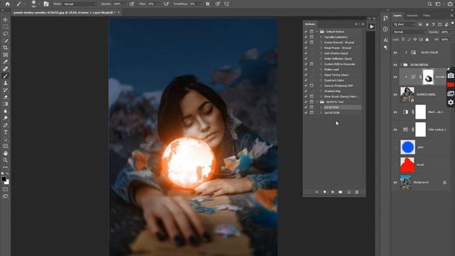 GLOW Fx Tool - Photoshop Action - Tutorial смотреть онлайн