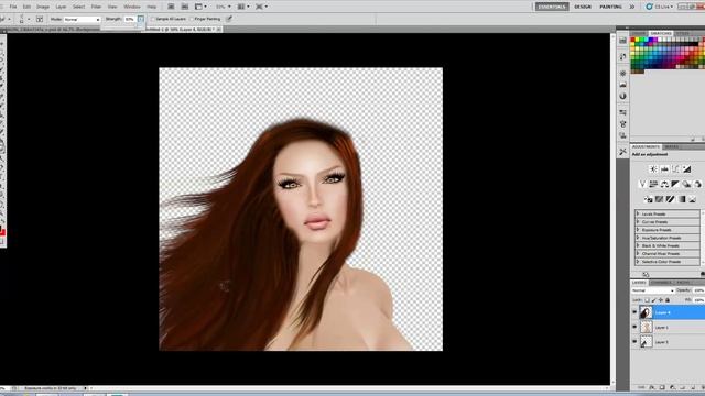 How to draw hair part in Photoshop 2 смотреть онлайн