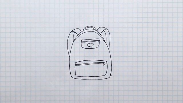 Рисуем Простые рисунки #110. Как нарисовать кавайный Рюкзак. Рисунки для срисовки в ЛД смотреть онлайн