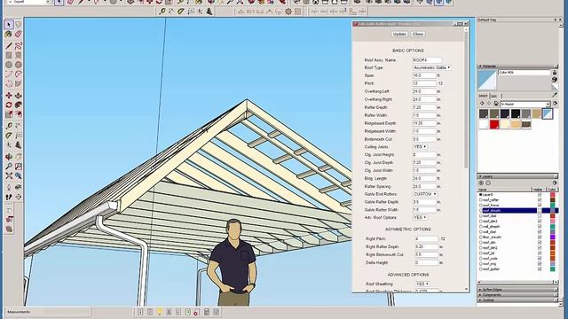Medeek Truss Plugin Tutorial 14 - Asymmetric Gable Roofs смотреть онлайн