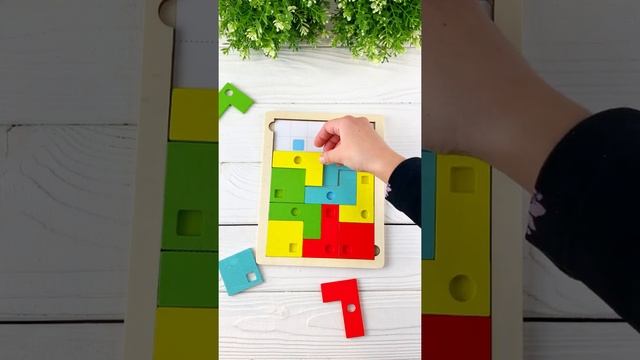 Деревянная головоломка "Тетрис", 30 заданий / Развивающая игра для детей смотреть онлайн