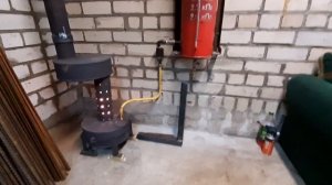 Печь на отработке с капельной подачей. Радиаторы отопления в гараж!!!