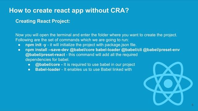 How to create react app without create-react-app or CRA | REACTJS смотреть онлайн