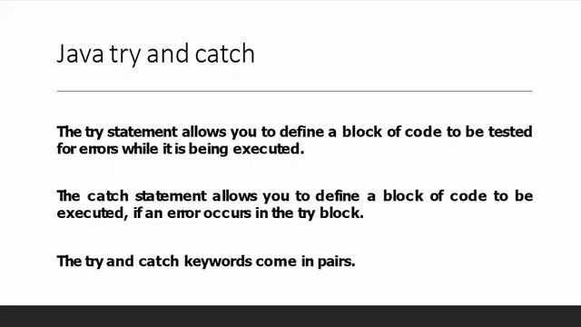 Exception Handling in Java смотреть онлайн