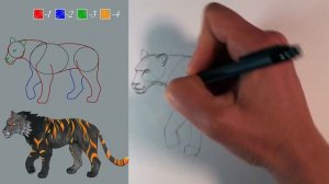 WildCraft рисуем Тигра