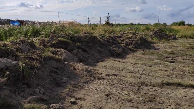 Строительство дачи под СПб. Часть 1. Планировка участка. Снятие дёрна. смотреть онлайн