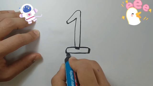 Drawing a picture of one/Нарисуй картинку число/Bolalar uchun 1 raqamini chizish смотреть онлайн