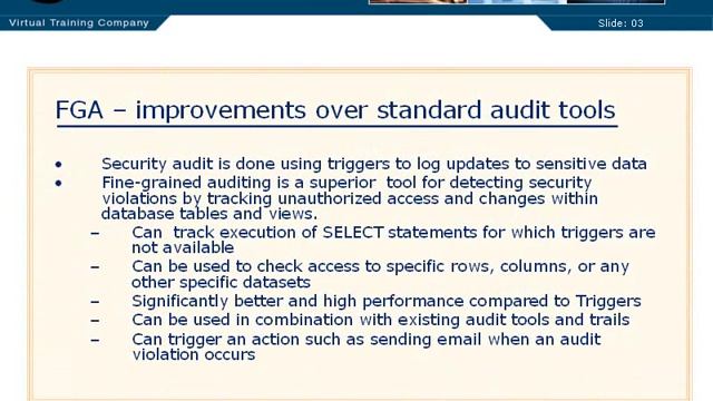 08 05 Using Fine Grained Auditing смотреть онлайн