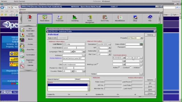 OPERA RESERVATION with new profile | شرح كيفيه عمل حجز وبرفيل جديد على برنامج اوبرا للفنادق смотреть онлайн