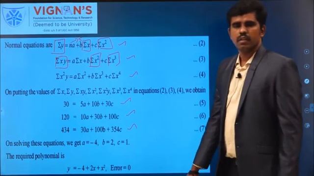CURVE FITTING-LEAST SQUARE METHOD-HOW TO FIT PARABOLA FOR THE GIVEN DATA POINTS смотреть онлайн