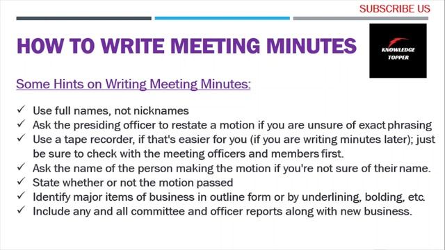 Minutes of Meeting | Minutes of Meeting Format | Meeting Minutes смотреть онлайн