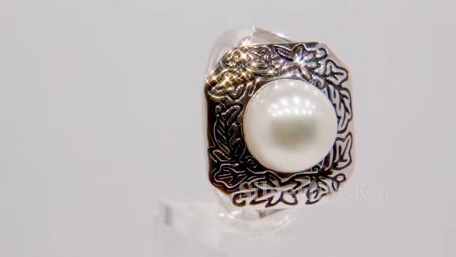 Серебряное кольцо De Luna Luxe с жемчугом смотреть онлайн