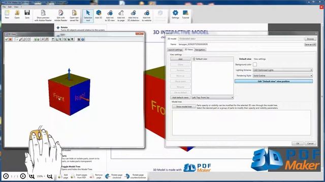 3D PDF Maker for AutoCAD Tutorial 5. 3D View, Editing of 3D View orientation смотреть онлайн