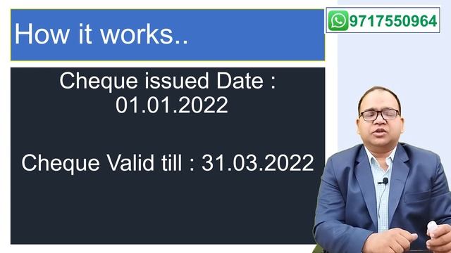 Validity of Bank Cheque is three motnh from issue date смотреть онлайн