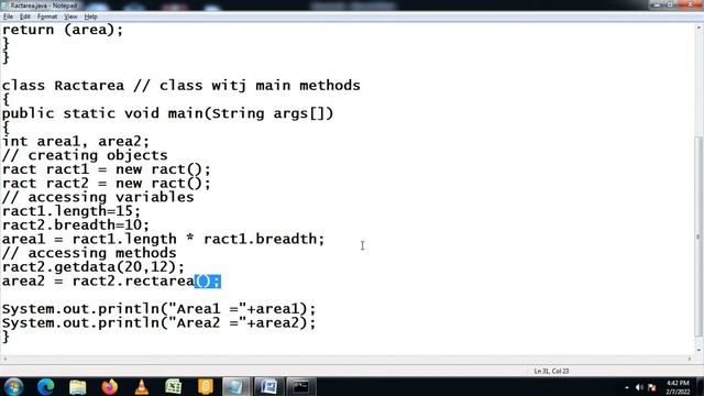 JAVA CLASS OBJECTS AND METHODS смотреть онлайн