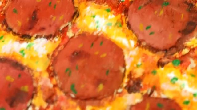 Как нарисовать пиццу красками: рисуем настоящую пиццу пепперони акрилом смотреть онлайн