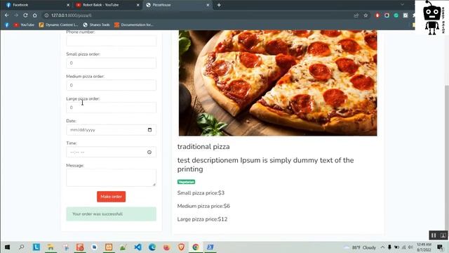 Pizza ordering website using Laravel | Robot balok смотреть онлайн
