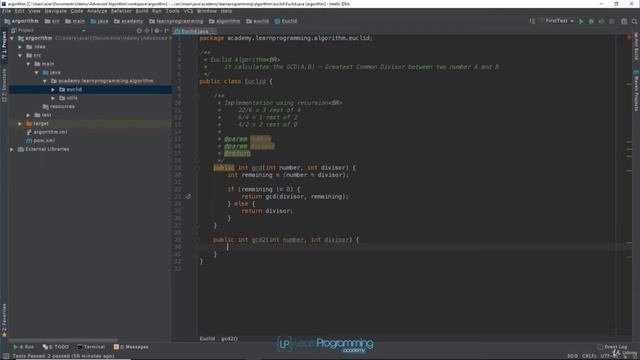 Euclid Algorithm Coding - Java Algorithms Tutorial смотреть онлайн