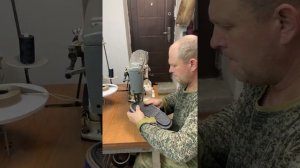 швейная рукавная 550 класс. Окантовка тапочек.