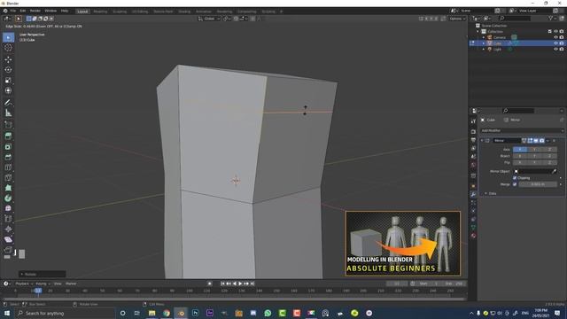 Tutorial: Blender MODELLING For Absolute Beginners - Simple Human смотреть онлайн