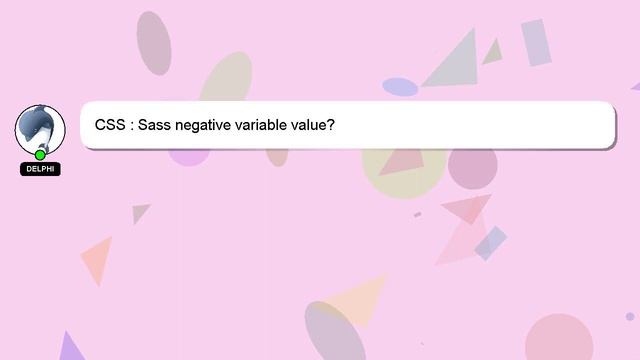 CSS : Sass negative variable value? смотреть онлайн