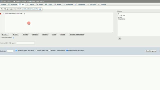 3 MySql UPDATE PhpMyAdmin смотреть онлайн