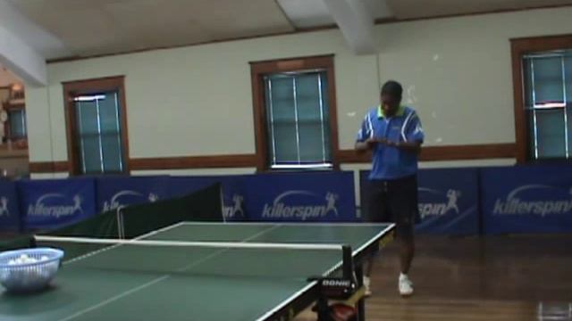 Practicing Reverse Penhold Backhand