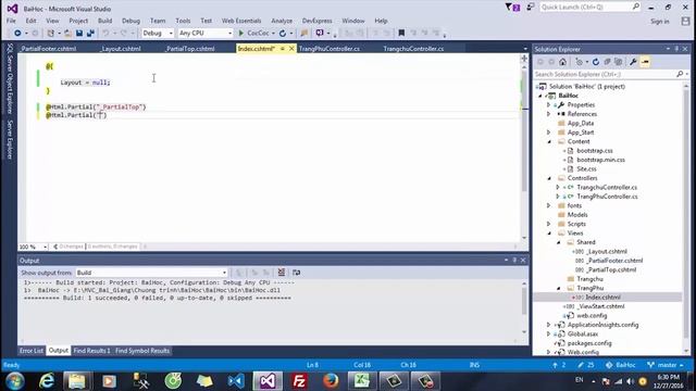 16 Xây dựng Partial View phần 2 | Mô hình MVC và thiết kế web cơ bản APS.net | Đỗ Tuấn Hạnh смотреть онлайн