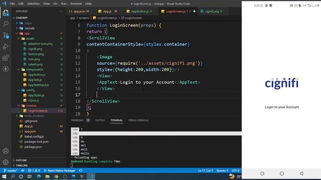 react native chatapp textInput and button смотреть онлайн