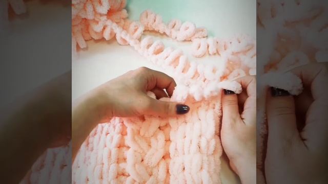 Узор "Коса" из пряжи Alize Puffy смотреть онлайн