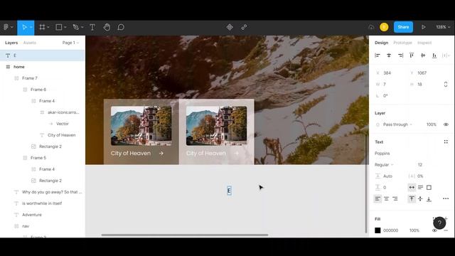 WEB DESIGN - adventure hero section - FIGMA смотреть онлайн