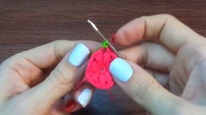 Милые цветочки на заколочке клик клак (Вязание крючком). Мастер класс