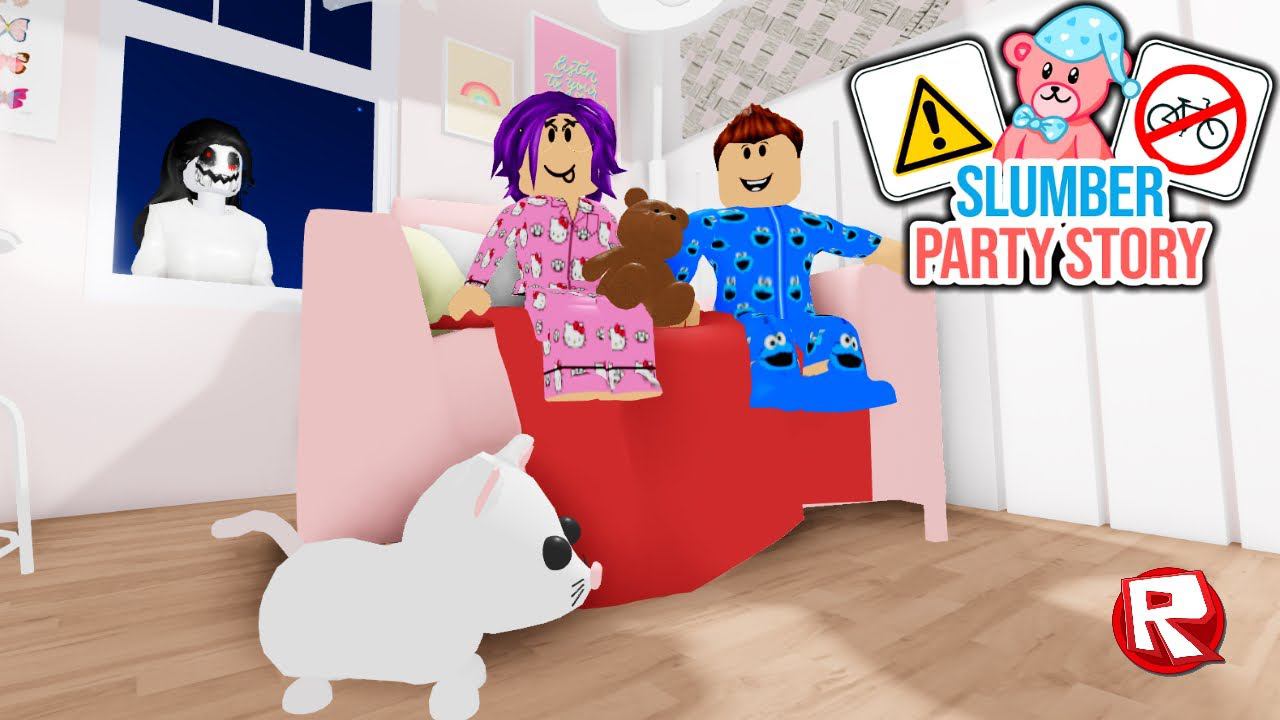 ПИЖАМНАЯ ВЕЧЕРИНКА а роблокс | СТРАШНАЯ ИСТОРИЯ по реальным событиям | Slumber Party Story roblox смотреть онлайн
